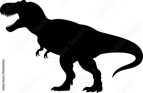 T Rex Dinosaur Silhouetter Vector Illustration