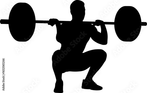 Weightlifter Silhouette Vector Illustration