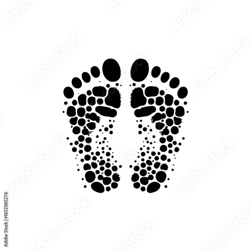 foot print silhouette, foot print vector

