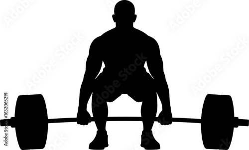 Weightlifter Silhouette Vector Illustration
