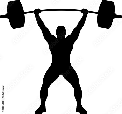 Weightlifter Silhouette Vector Illustration
