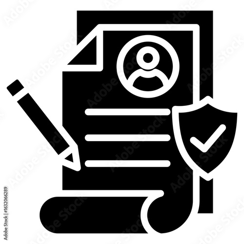 Consent glyph icon
