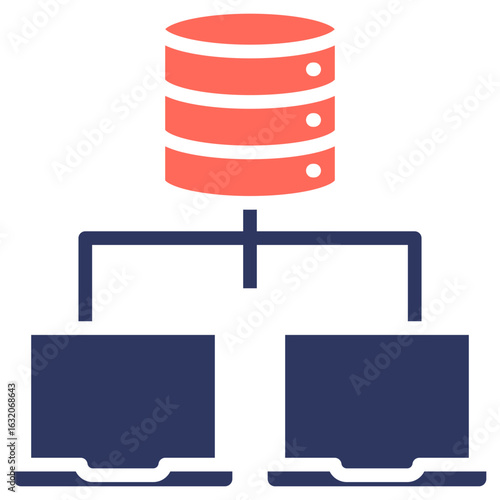 Data Sharing glyph color icon