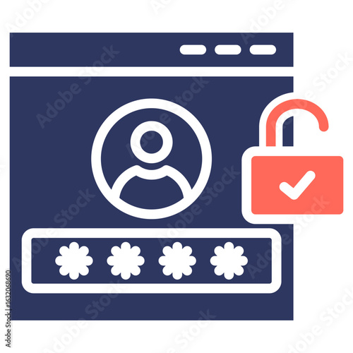 Authorization glyph color icon