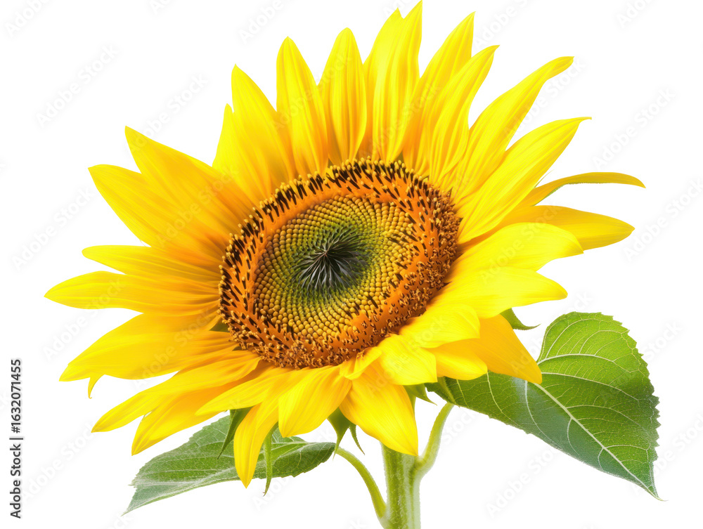 Obraz premium Bright Sunflower on Transparent Background