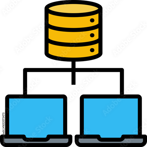 Data Sharing lineal color icon