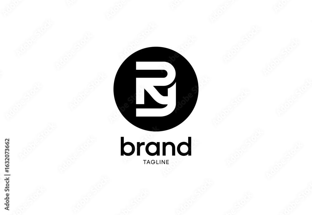Obraz premium Letter B logo design, modern branding, minimalist circle