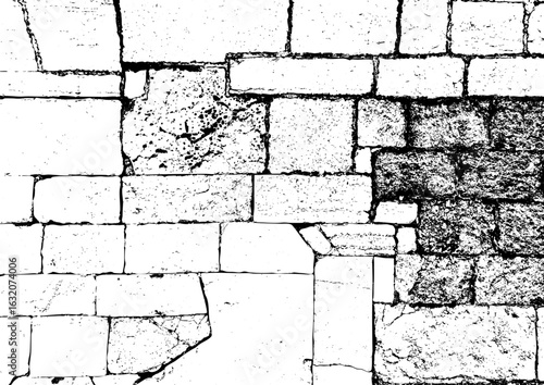 Large vector wall texture with a transparent background