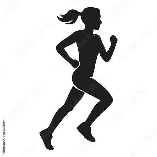 Running Silhouette Icon for Fitness, Sports, and Motion Concepts
