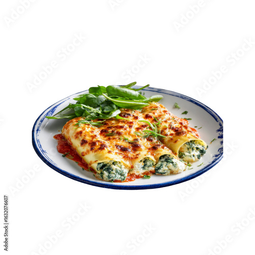 Delicious Baked Spinach and Ricotta Cannelloni with Tomato Sauce