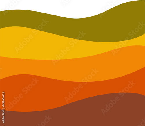 Wavy autumn or fall colors. Orange and brown palette.