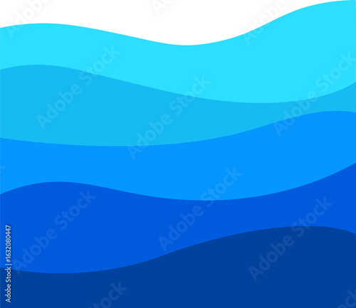 Sea or ocean waves in shades of blue.