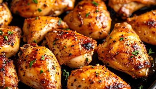 Crispy seasoned chicken thighs