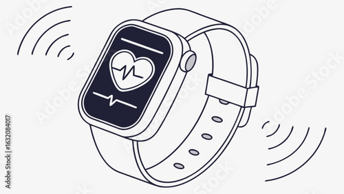 Smartwatch health tracker with heart rate monitor fitness tracker activity tracker and wireless connectivity design