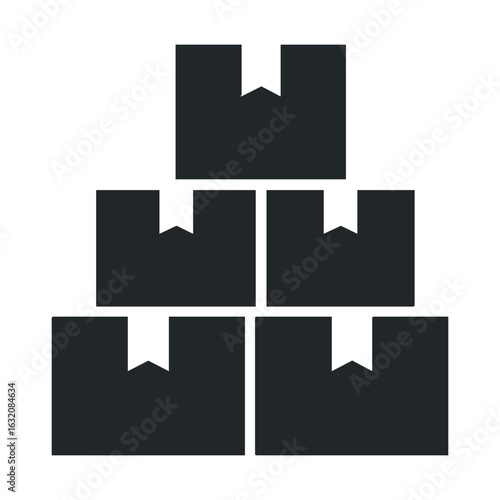 Stacked cardboard boxes