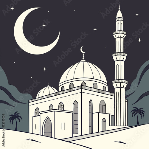 mosque in the night
