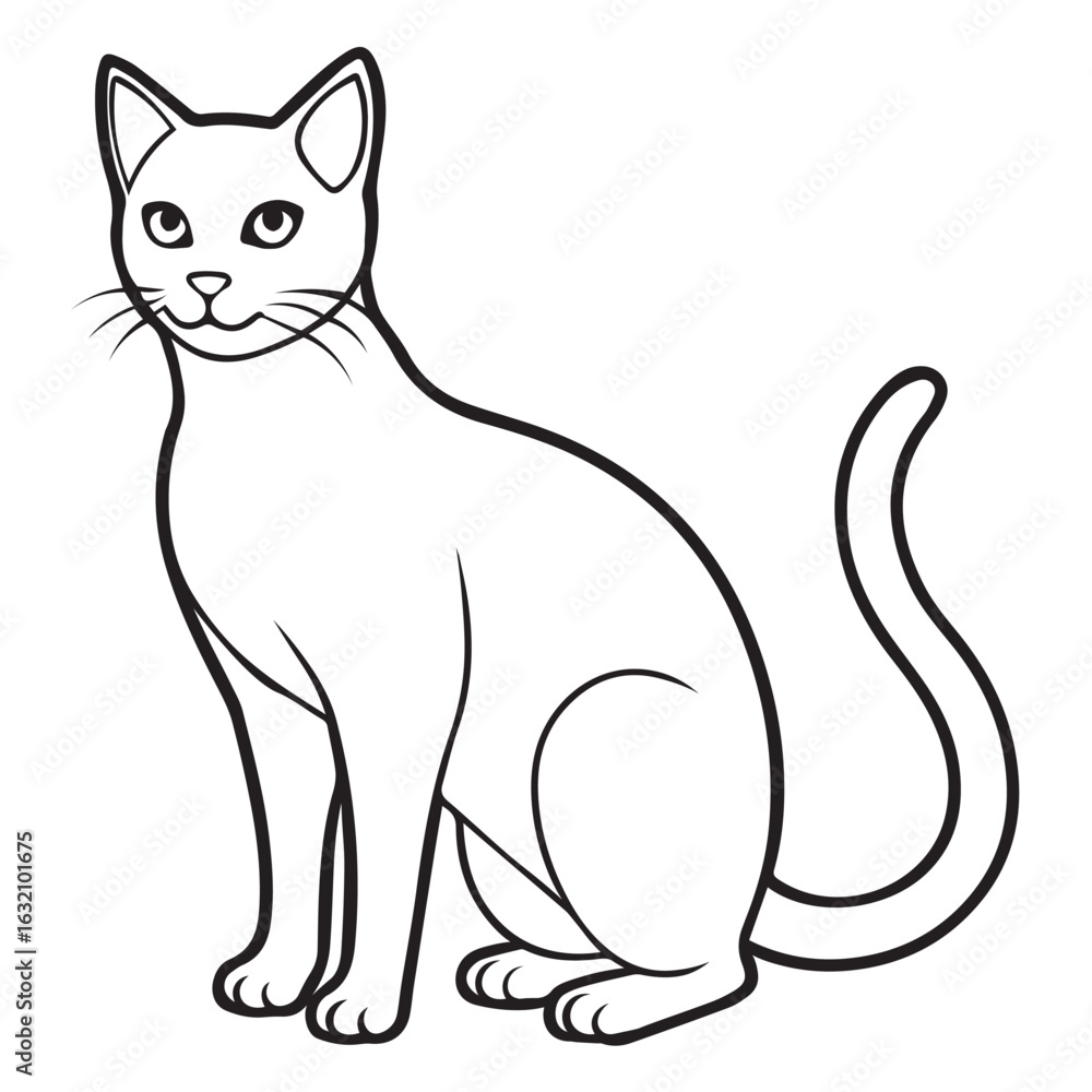 Fototapeta premium cat silhouette vector icon design with a white background
