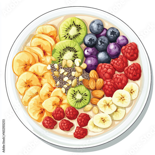 a colorful smoothie bowl