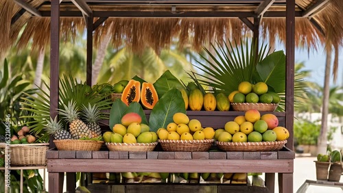 Wallpaper Mural Tropical Garden with Exotic Flowers in Bloom Torontodigital.ca