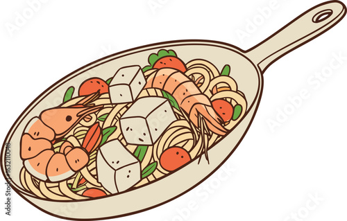 Fresh Seafood Dish Design Illustration. Colorful Fish and Chips Art Concept. Realistic Ceviche and Seafood Illustration. Tasty Seafood Plate Design Collection. Creative Seafood Meal Design Art