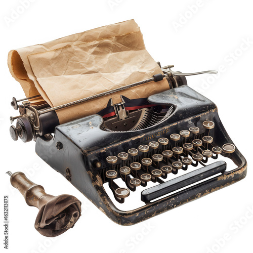 Wallpaper Mural Vintage typewriter with paper and phone Torontodigital.ca