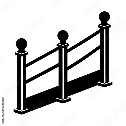 Railing staircase safety fence banister architecture design element silhouette