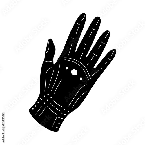 Mystic palmistry hand fortune telling esoteric occult symbol art silhouette