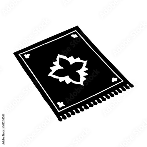 Ornate floor covering rug carpet home interior decoration design silhouette