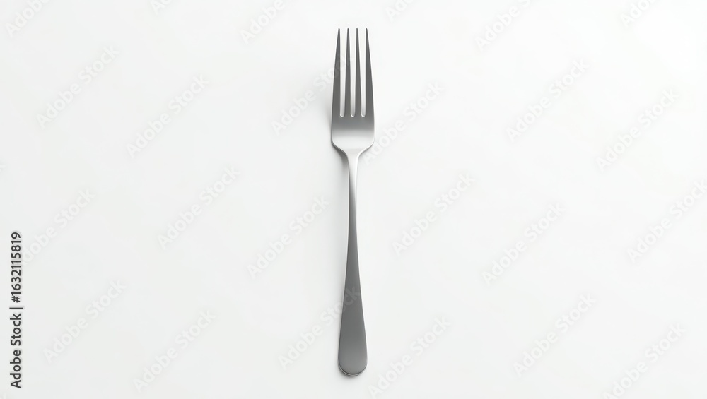 Stainless steel fork on a white surface. Stainless steel fork on a white surface.