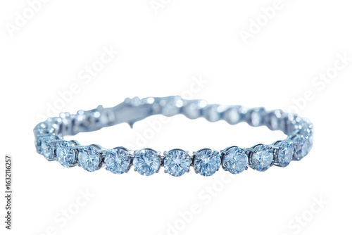 Elegant diamond ring, light blue