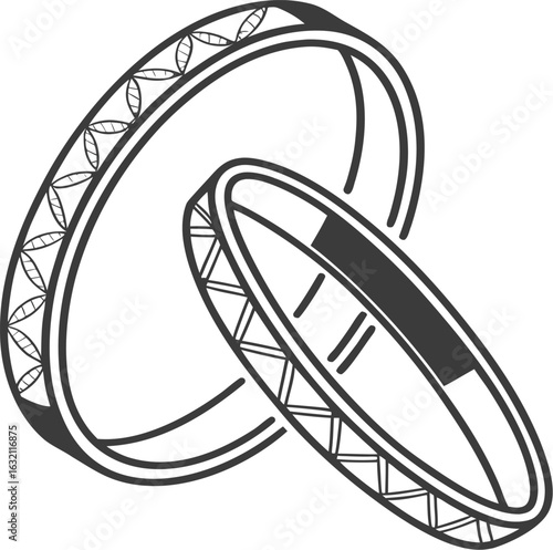 Modern Bangle Pair Vector