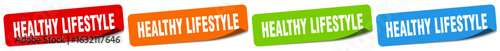 healthy lifestyle sticker. healthy lifestyle sticker set on white background
