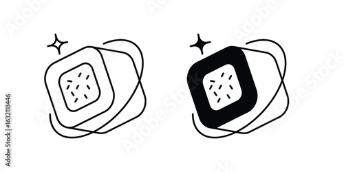 Sushi set icon with white background vector stock illustration