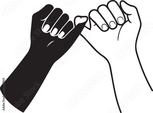 Pinky promise gesture between two hands pinky swear