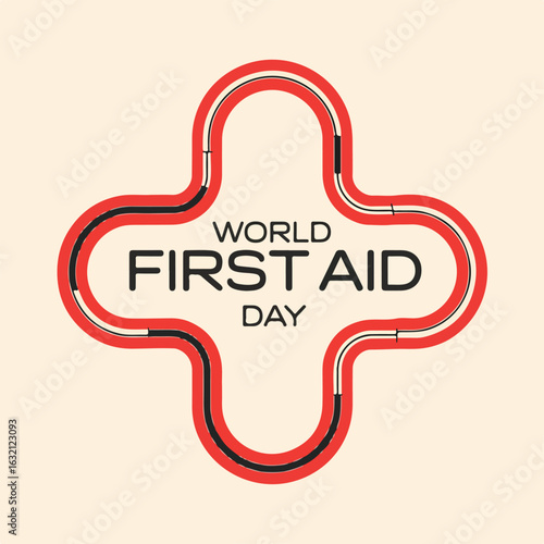 World First Aid Day - Emergency Medical Help and Safety Awareness Concept.
