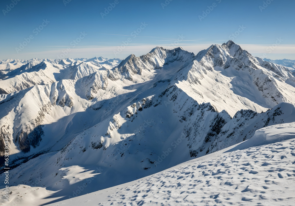 Naklejka premium snow covered mountains