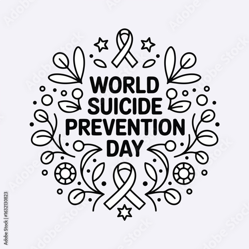 World Suicide Prevention Day Awareness, Mental Health Support, and Hope.