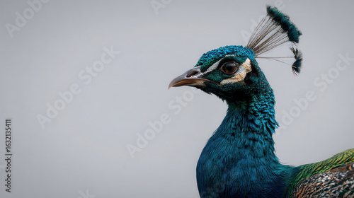 Peacock Minimalist Neutral Background
