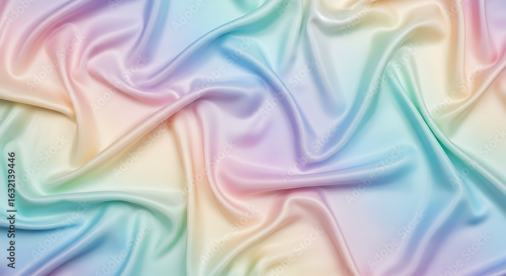 Obraz premium Pastel Silk Fabric Waves