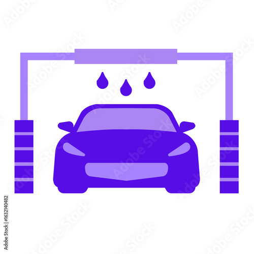Autowaschanlage - farbiges Icon