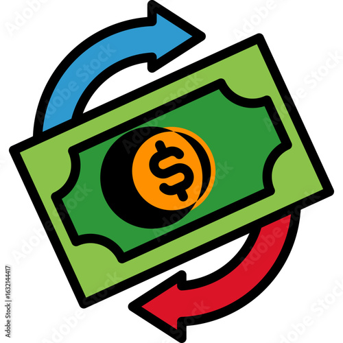 Cashflow lineal color icon