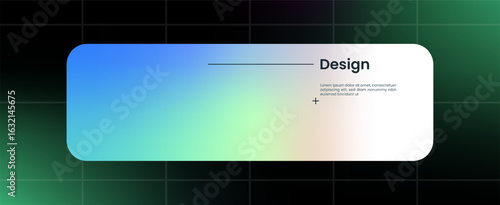 Modern design element in gradient color. Futuristic pop up interface.