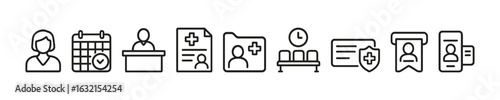 Healthcare Vector Outline Icon Set