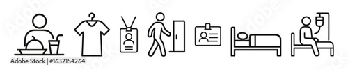 Hospital Medical Vector Outline Icon Set Collection