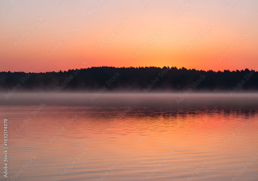 Obraz premium sunrise over the lake