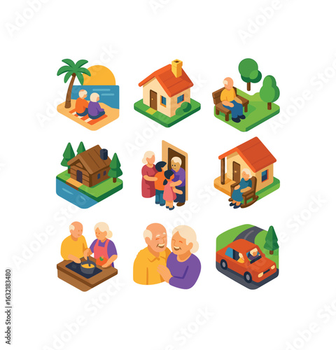 Golden Years Icon Set