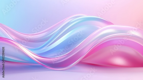 Wallpaper Mural Wavy Abstract Background in Soft Pink and Blue Hues with Light Effects Torontodigital.ca