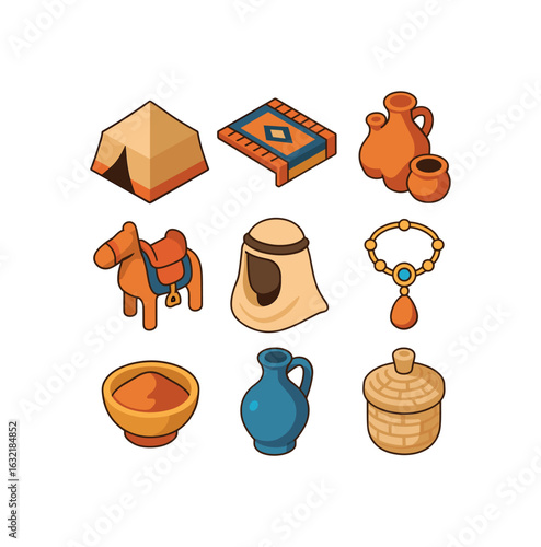 Desert Isometric Icons