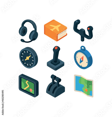Isometric Pilot Tool Icons