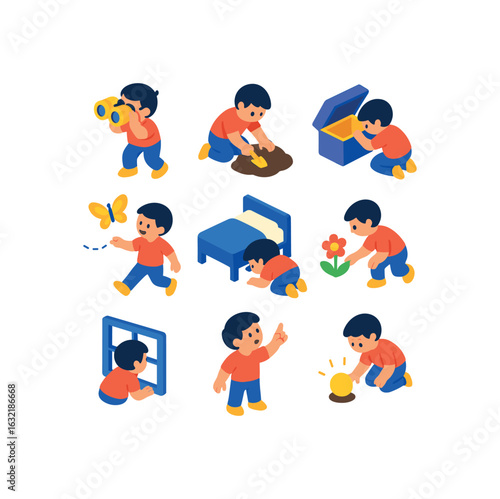 Curious Kid Icons